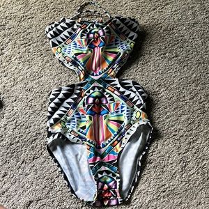 One piece cut out swimsuit